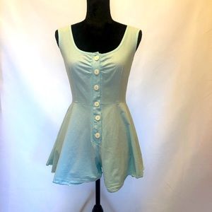 VINTAGE baby blue aqua romper